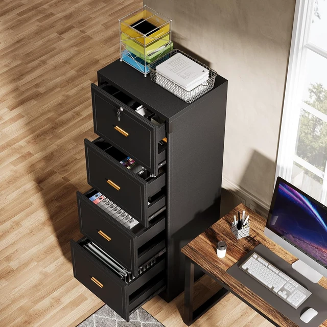 Alt view image 4 of 7 - 4 Drawer File Cabinet with Lock for Home Office