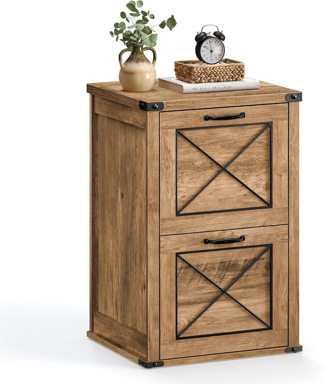 Main image of File Cabinet with 2 File Drawers & Printer Stand, Fits A4 Letter Size