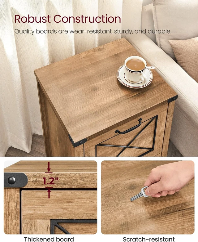 Alt view image 7 of 7 - File Cabinet with 2 File Drawers & Printer Stand, Fits A4 Letter Size