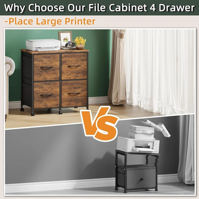 Alt view image 3 of 7 - 4 Drawer Lateral Mobile File Cabinet & Printer Stand