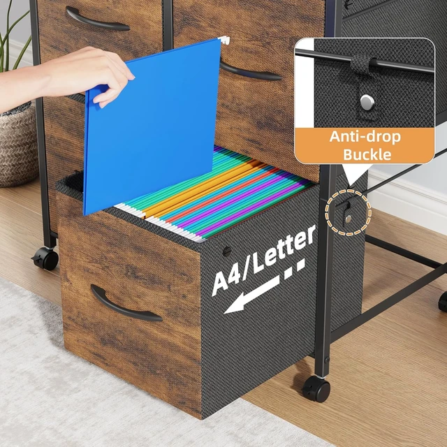 Alt view image 5 of 7 - 4 Drawer Lateral Mobile File Cabinet & Printer Stand
