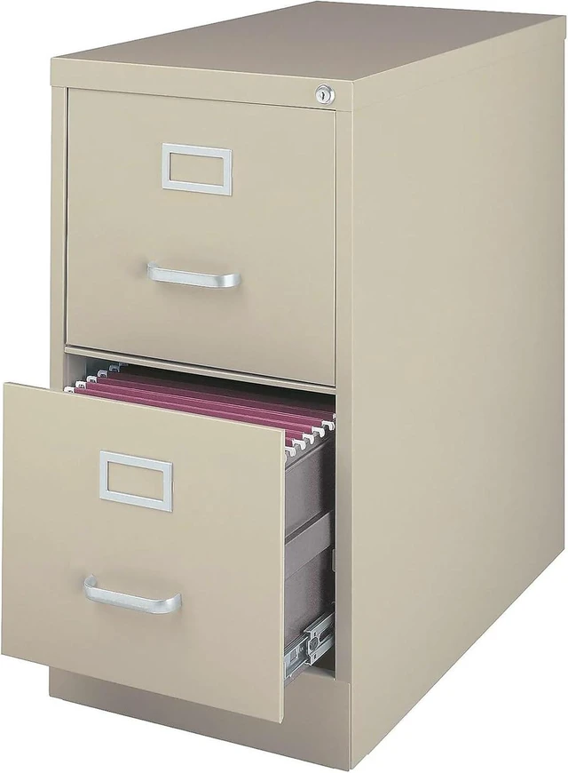 Main image of 2-Drawer Vertical Letter File Cabinet, Lockable, 26.5 In D