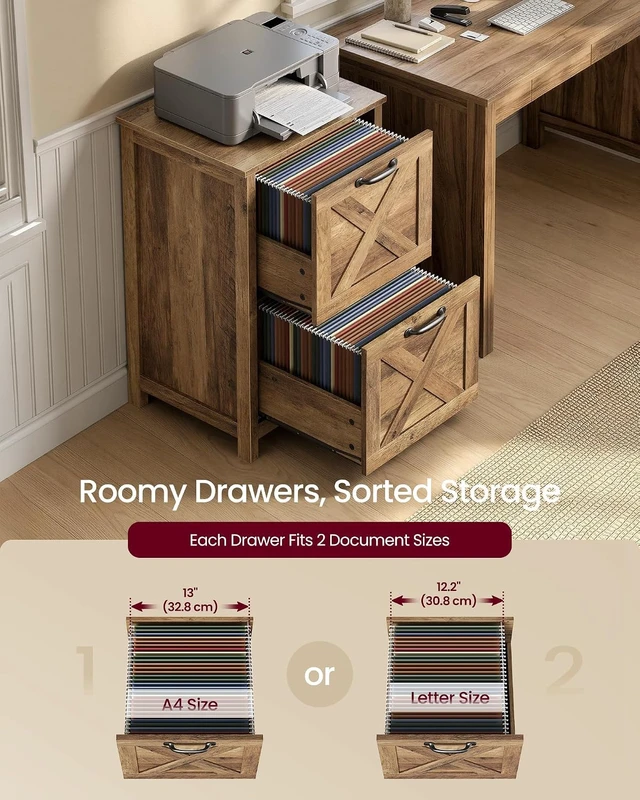 Alt view image 5 of 7 - 2-Drawer Filing Cabinet for Home Office