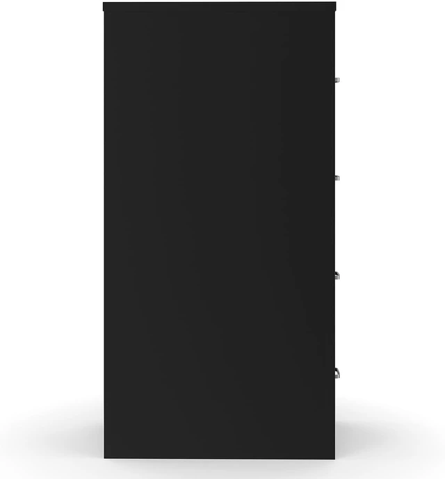 Alt view image 6 of 7 - Commercial 4-Drawer Vertical File Cabinet, Locking, Letter, Black, 22-inch D (22337D)