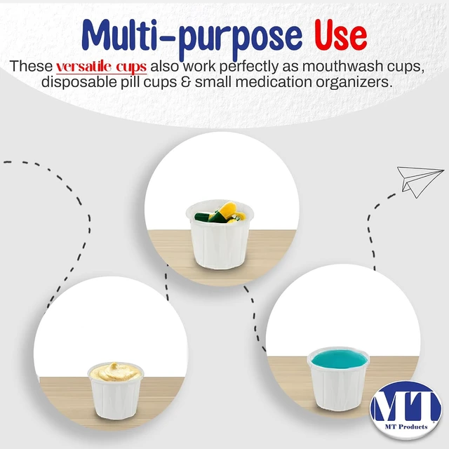 Alt view image 6 of 7 - Disposable Souffle Cups Individual Paper Portion Cups 1/2 oz. (Pack of 5000), Made in the USA