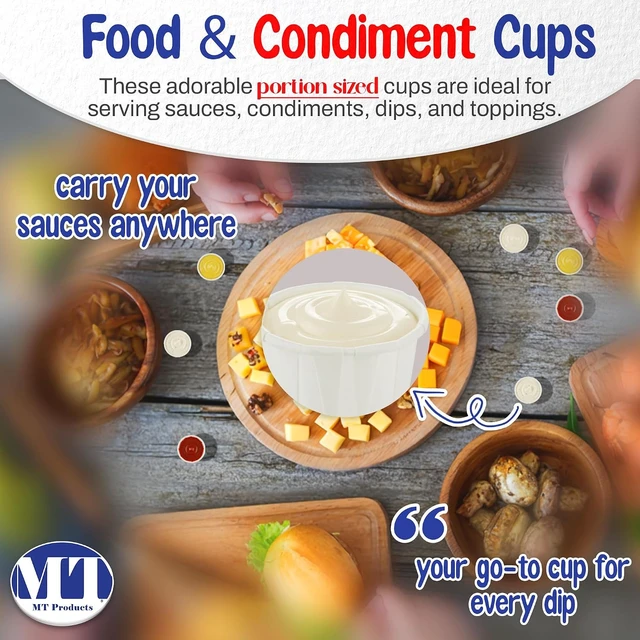 Alt view image 5 of 7 - Disposable Souffle Cups Individual Paper Portion Cups 1/2 oz. (Pack of 5000), Made in the USA