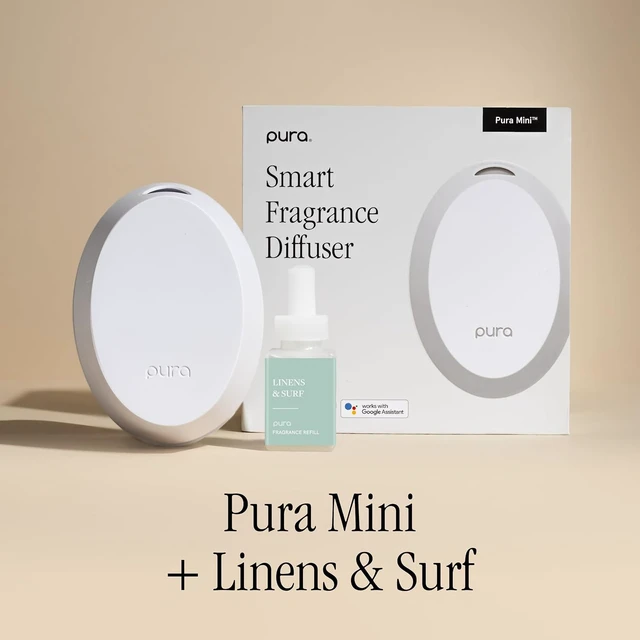 Alt view image 2 of 7 - Home Mini Fragrance Diffuser with 1 Scent Refill, Linens & Surf