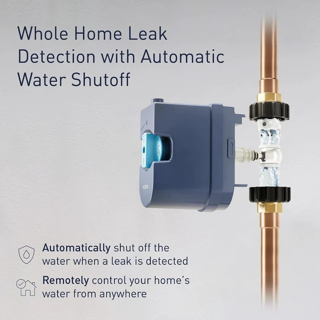 Alt view image 7 of 7 - 900-006 Flo by 1-Inch Smart Water Shutoff with 920-005 Flo by Smart Water Detector, 3-Pack