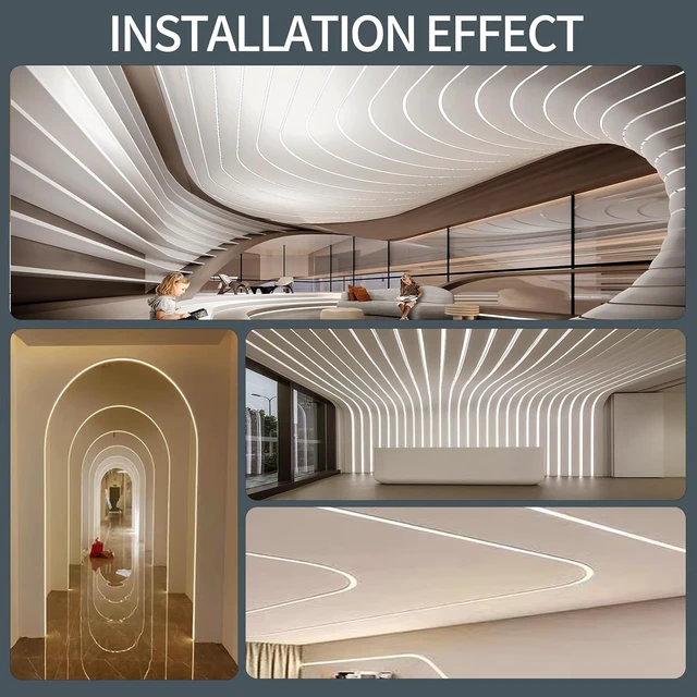 Alt view image 6 of 6 - 10Pack LED Diffuser Channel Aluminum Track Profile with Milky White Cover