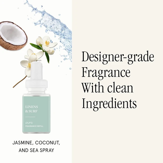 Alt view image 5 of 7 - Home Mini Fragrance Diffuser with 1 Scent Refill, Linens & Surf