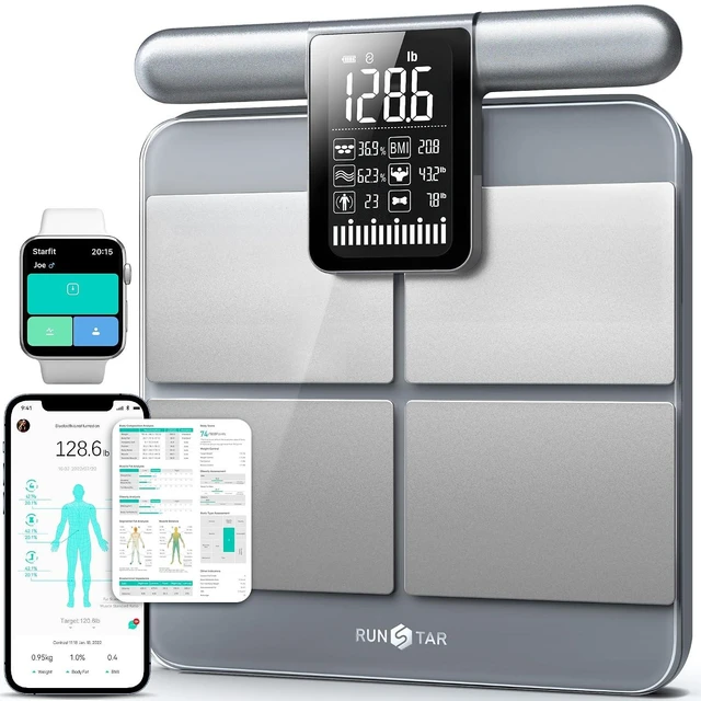 Main image of 8-Electrode Scale for Body Weight, Large Screen Handle, 50+ Metrics