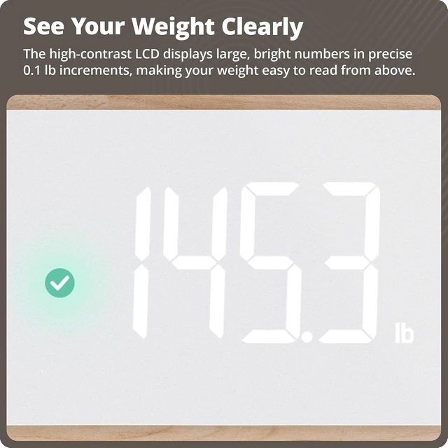 Alt view image 5 of 7 - AccuCheck Digital Bathroom Scale for Body Weight (Clear)