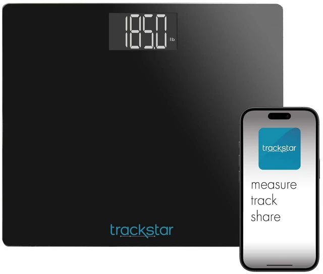 Main image of Wide-Platform Digital Bluetooth Body Weight Scale, Black