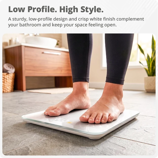 Alt view image 7 of 7 - AccuCheck Digital Bathroom Scale for Body Weight (White)