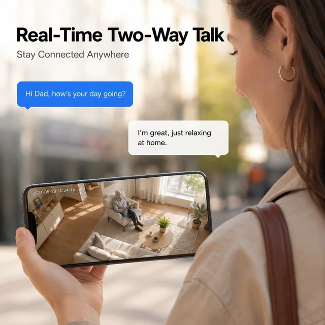 Alt view image 4 of 7 - 2K Indoor Outdoor Security Camera for Home Security & Baby Monitor, 2Pack