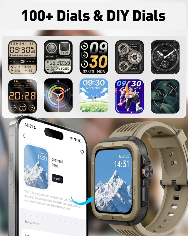 Alt view image 7 of 7 - Smart Watch for Men Women (Answer/Make Call) Alexa Built in, 1.8" Fitness Tracker with 100 Sports Modes, Heart Rate Blood Oxygen, Sleep Monitoring, iPhone Android Compatible