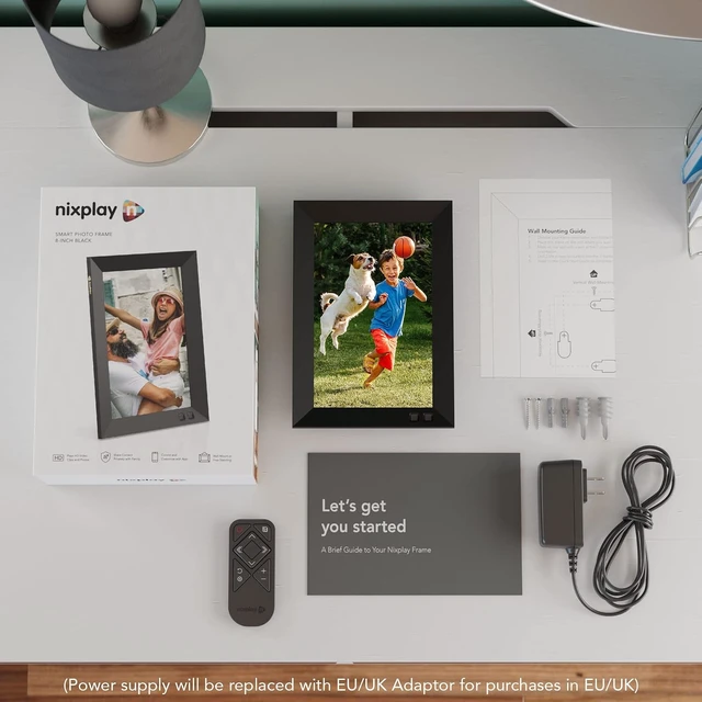 Alt view image 5 of 6 - Smart WiFi Digital Picture Frame 8 inch, Shared Family Playlists, Mobile App & Email, Preload Content for a Gifted Frame, Black