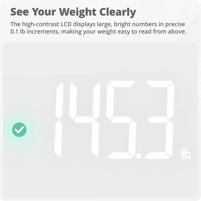 Alt view image 4 of 7 - AccuCheck Digital Bathroom Scale for Body Weight (White)