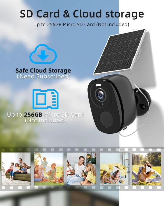Alt view image 7 of 7 - 4pcs WiFi Solar Security Cameras Wireless Outdoor Non-Stop Power
