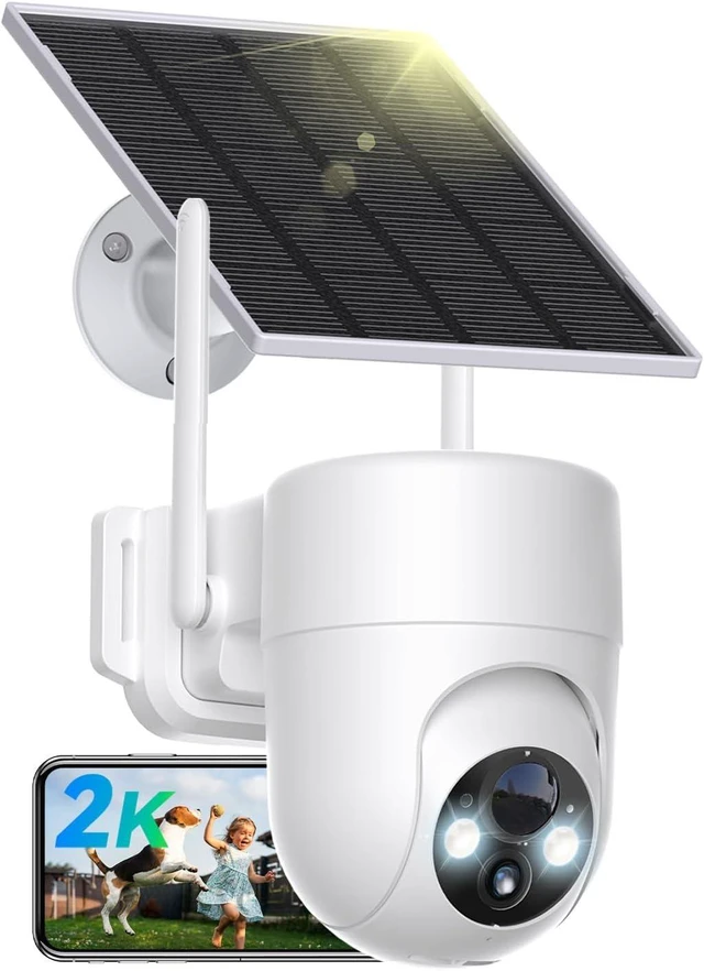 Main image of 2K Solar Security Cameras Wireless Outdoor 2.4GHz WiFi Live View