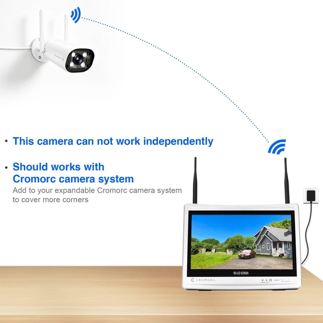 Alt view image 2 of 7 - 5MP WiFi Bullet Security Camera with Two-Way Audio Works with NVR System