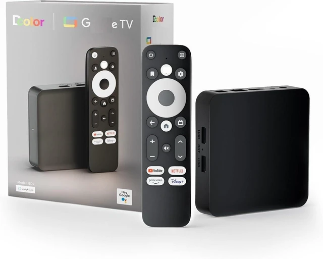 Main image of Dcolor GD2 Android-Certified 4K TV Streamer Media Player Box Voice Assistant Remote, Chromecast Built-in, Smart Home Control, Netflix, Prime Video, HDR10, Dolby Audio, 32GB