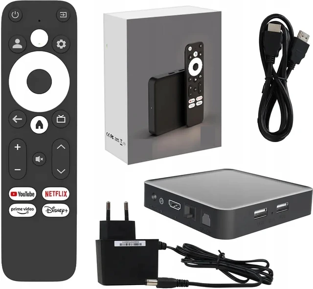 Alt view image 3 of 7 - Dcolor GD2 Android-Certified 4K TV Streamer Media Player Box Voice Assistant Remote, Chromecast Built-in, Smart Home Control, Netflix, Prime Video, HDR10, Dolby Audio, 32GB