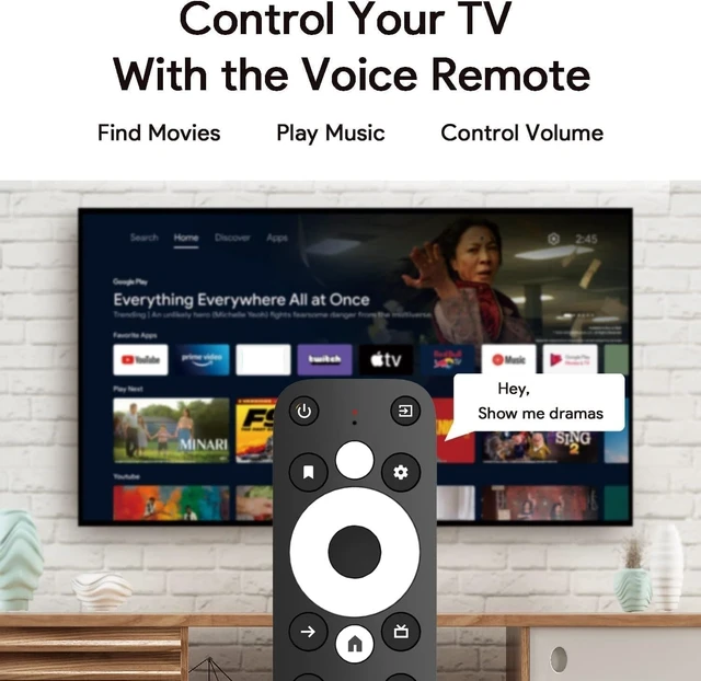 Alt view image 4 of 7 - Dcolor GD2 Android-Certified 4K TV Streamer Media Player Box Voice Assistant Remote, Chromecast Built-in, Smart Home Control, Netflix, Prime Video, HDR10, Dolby Audio, 32GB