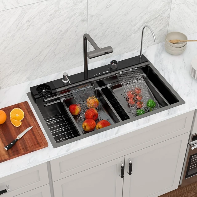 Alt view image 2 of 7 - Waterfall Drop-In Kitchen Sink