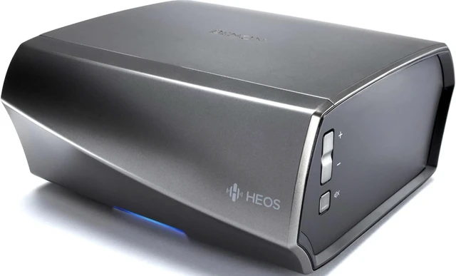 Alt view image 3 of 4 - HEOS Link Series 2 Wireless Pre-Amplifier for Multi-Room Audio Alexa Compatibility, Powered Subwoofer Connection, Black with Silver, 2.91 x 6.14 x 5.83