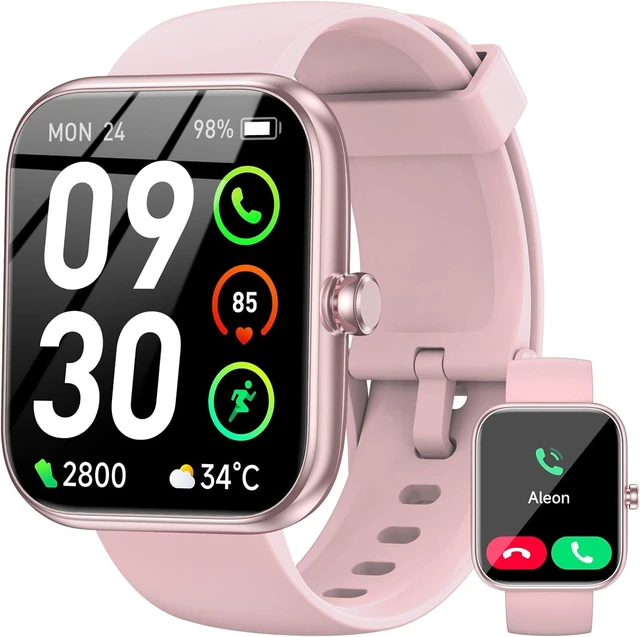 Main image of Smart Watch with Alexa Built-in 1.83" HD Touchscreen Fitness Tracker, Bluetooth Notifications/Calls, 24/7 Heart Rate & Sleep Monitor, IP68 Waterproof, 120+ Sport Modes (Pink)