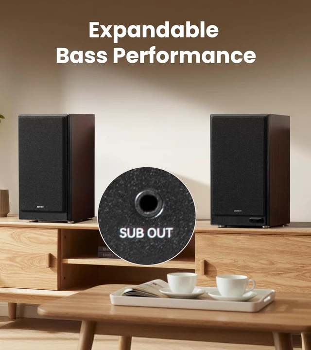 Alt view image 6 of 7 - R2750DB MKII 3-Way Powered Bookshelf Speakers 144W RMS, Walnut