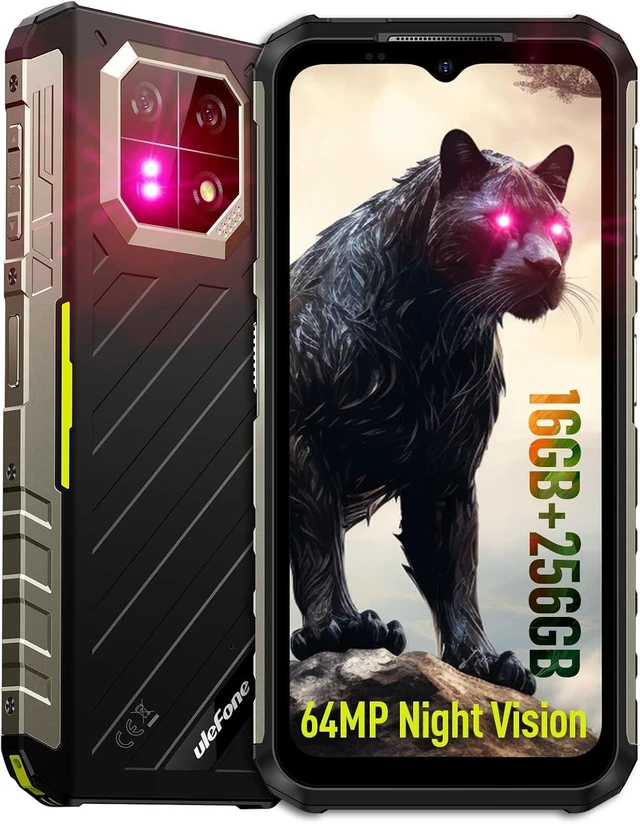 Main image of Armor 22 Rugged Unlocked Smartphone 64MP + 64MP, Helio G96 16GB RAM 256GB ROM, 6.58" FHD+ 120Hz, 33W Charging 6600mAh, IP68/IP69K, NFC/IR Blaster, Green