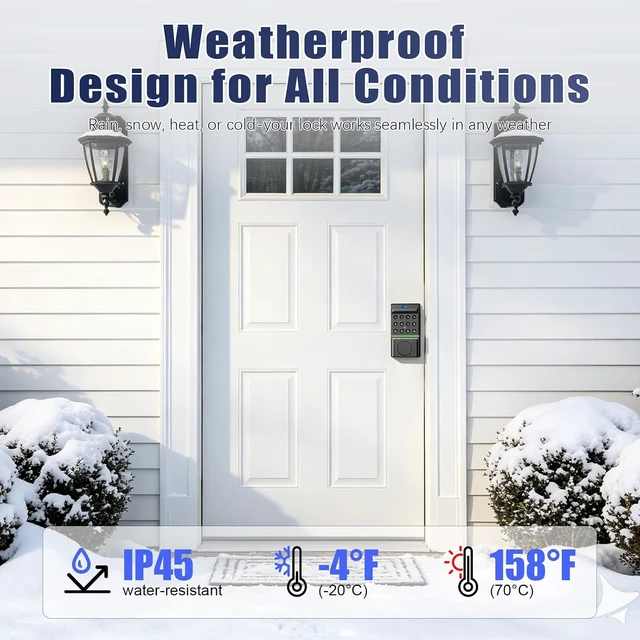 Alt view image 7 of 7 - D9 Keyless Entry Smart Door Lock Fingerprint Deadbolt