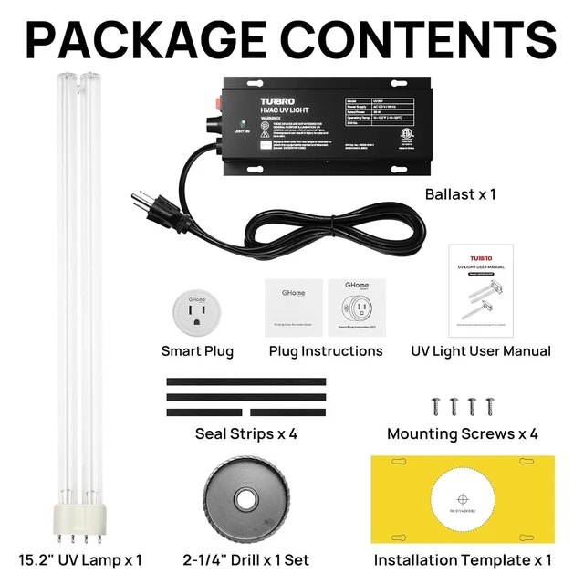 Alt view image 7 of 7 - 36W HVAC UV Light with Smart Plug, UV36PW