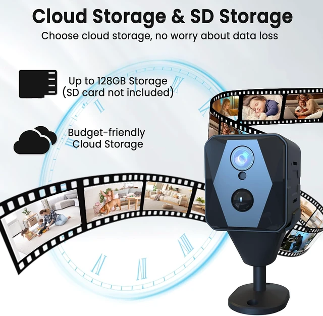 Alt view image 5 of 7 - 4K WiFi Hidden Spy Camera Durable Standby, Real-Time Recording, AI Motion Detection, Cloud & SD Storage, Auto Night Vision, Ideal Nanny Cam