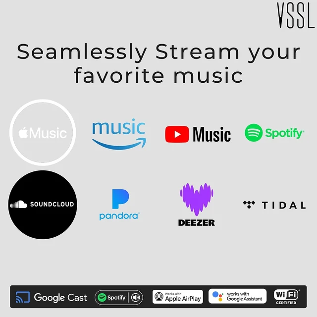Alt view image 5 of 7 - SX Wireless Smart Speaker AirPlay 2, Google Cast & Spotify Connect