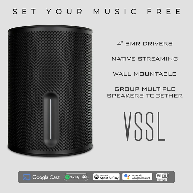 Alt view image 3 of 7 - SX Wireless Smart Speaker AirPlay 2, Google Cast & Spotify Connect