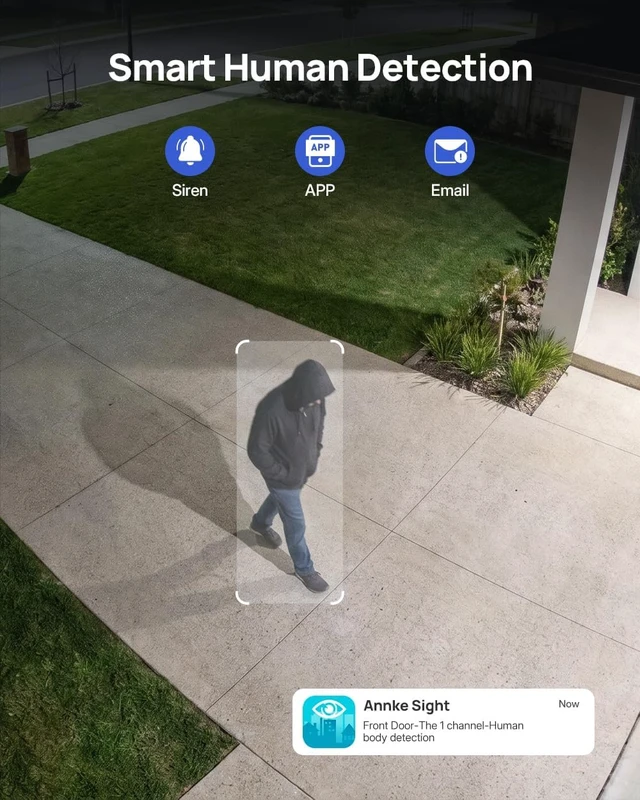 Alt view image 5 of 7 - Solar Home Security Camera System Outdoor 4K NVR, 6-Cam Kit, 1TB HDD