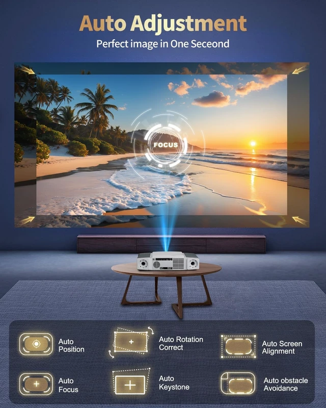 Alt view image 5 of 7 - C5 Pro Max Google TV Projector 1080P, Dual 30W Speakers