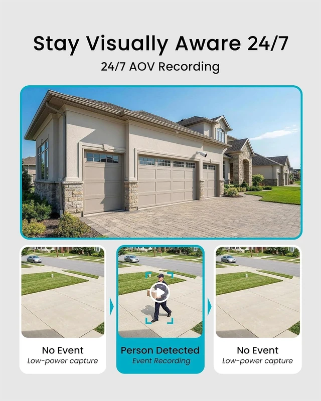 Alt view image 5 of 7 - 4K Solar Wireless Outdoor Security Camera 24/7 AOV Recording