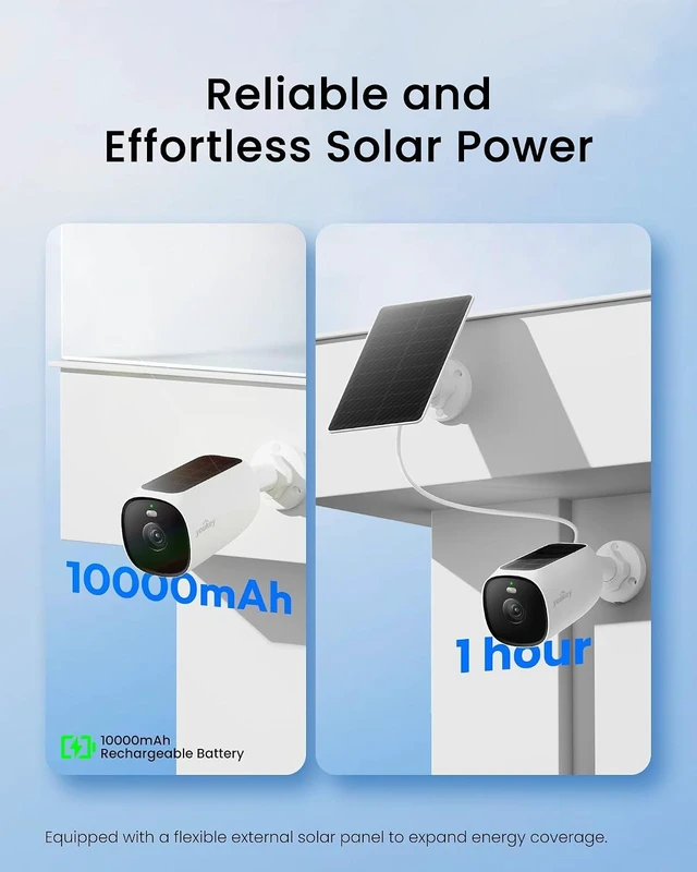 Alt view image 6 of 7 - 4K Solar Wireless Outdoor Security Camera 24/7 AOV Recording