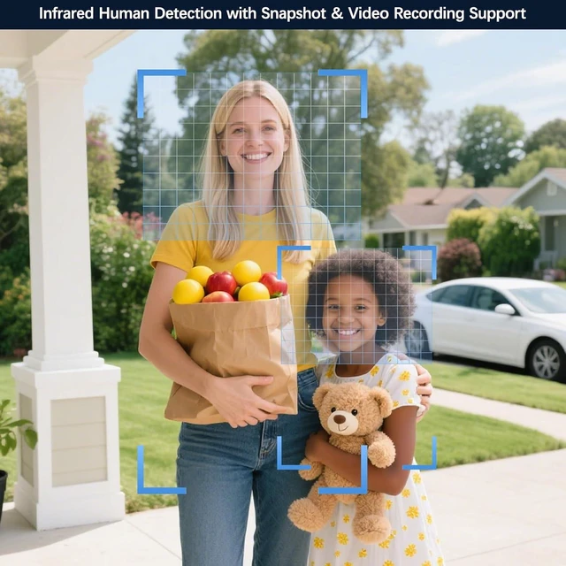 Alt view image 6 of 7 - S398 4-in-1 Video Smart Lock Fingerprint Door Lock with Camera & Video Doorbell, Wi-Fi Deadbolt, Indoor Display Monitor, App Remote Control, Chime Included, 2026 Upgrade
