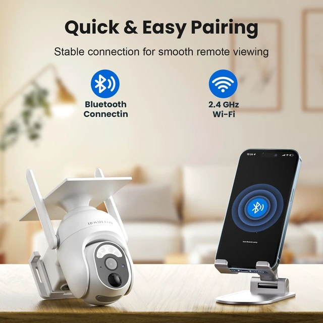 Alt view image 5 of 7 - 2K HD 360° PTZ WiFi Cameras for Home Security Color Night Vision