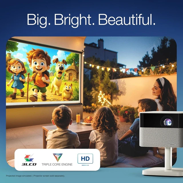 Alt view image 2 of 7 - Lifestudio Flex Full HD Portable Lifestyle Projector