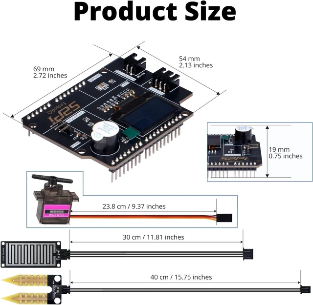 Alt view image 2 of 7 - EmbodiQ AI Starter Kit for UNO Q 4GB RAM, 32GB eMMC, AI Agent HAT, Soil Moisture & Raindrop Sensors, Servo, Acrylic Mount, Natural Language Control