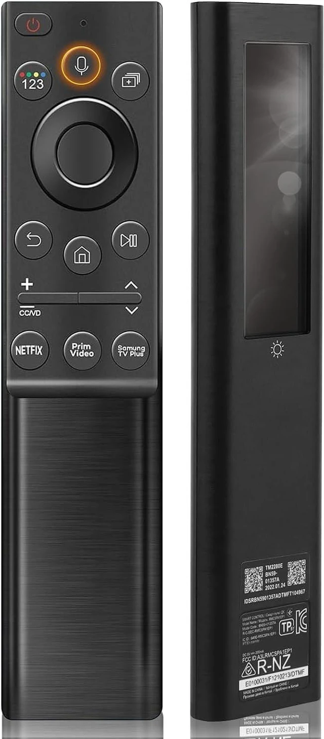 Main image of Solar Rechargeable Remote Control for Smart TVs BN59-01357A, Neo QLED Frame 4K/8K Ultra HD, Voice Function, USB-C Charging