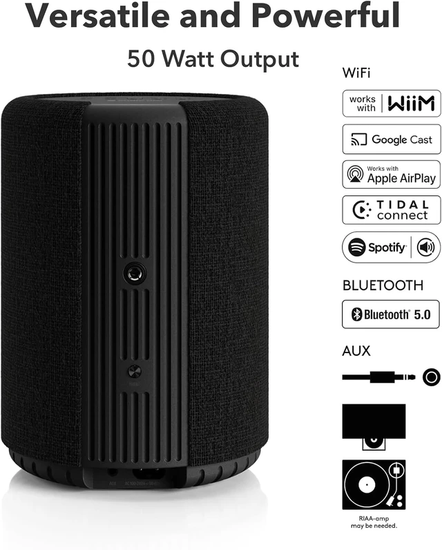 Alt view image 2 of 7 - A10 MKII Wireless Multiroom Speaker WiiM Edition, Black