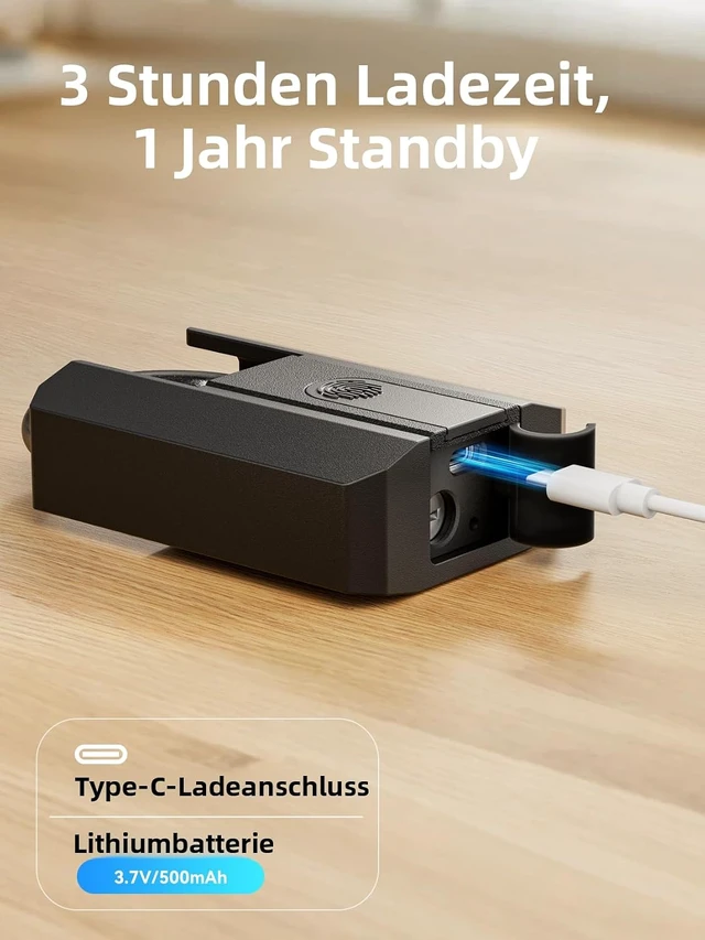 Alt view image 6 of 7 - Heavy-Duty Fingerprint Padlock IP67 Waterproof, 3-Way Unlock (Fingerprint/App/2 Keys), Bluetooth App Control & Logs, USB-C Charging, Stores 50 Prints for Gate, Shed, Fence