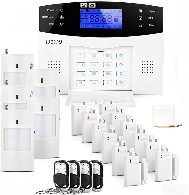 Main image of 24pcs Wireless DIY Home Burglar Alarm System 4G WiFi GSM, App Alerts, No Monthly Fee